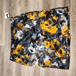 NWT vintage silky floral print pencil skirt sz 18